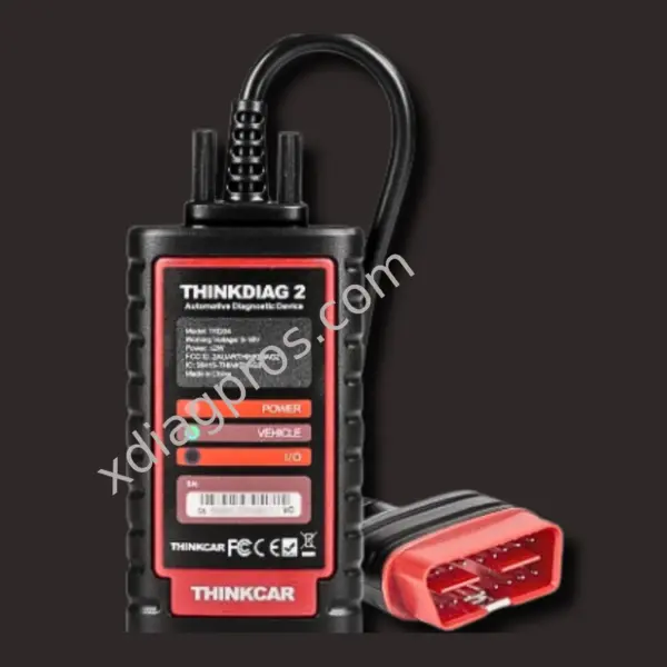 Boîtier de diagnostic auto ThinkDiag 2 XDIAG Pro3 avec connecteur OBD2 rouge