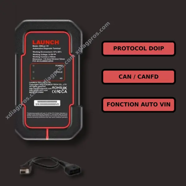 Boîtier XDIAG Pro3 Full Protocol CAN-FD DoIP avec fonctions Auto VIN et support OBD2